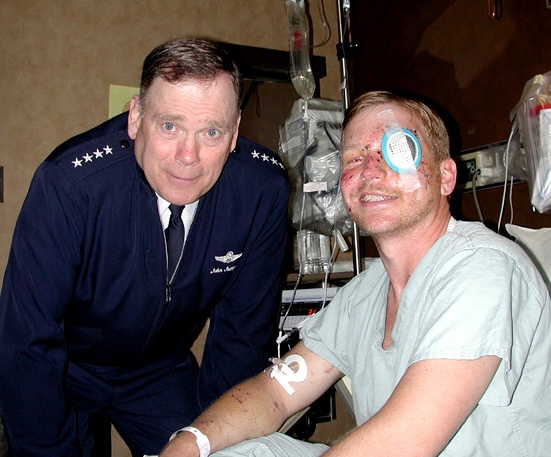 Air Force Chief Visits Wounded Airman at Texas Medical Center