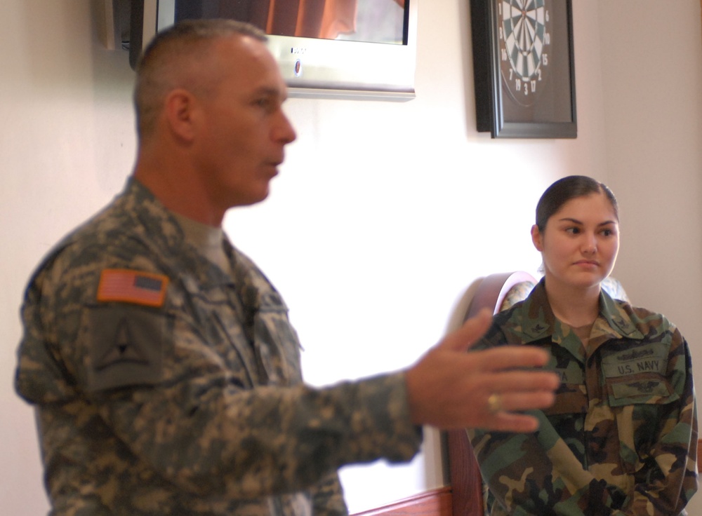 Navy Petty Officer Honored for Accomplishments at South Korea Town Hall