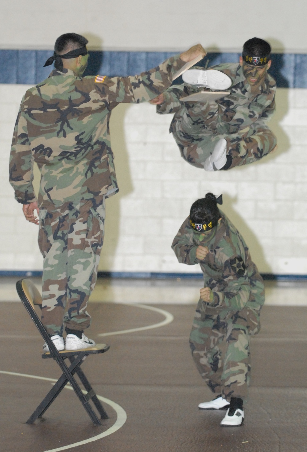 Tae Kwon Do Demonstration Showcases Acrobatic Prowess at Camp Casey