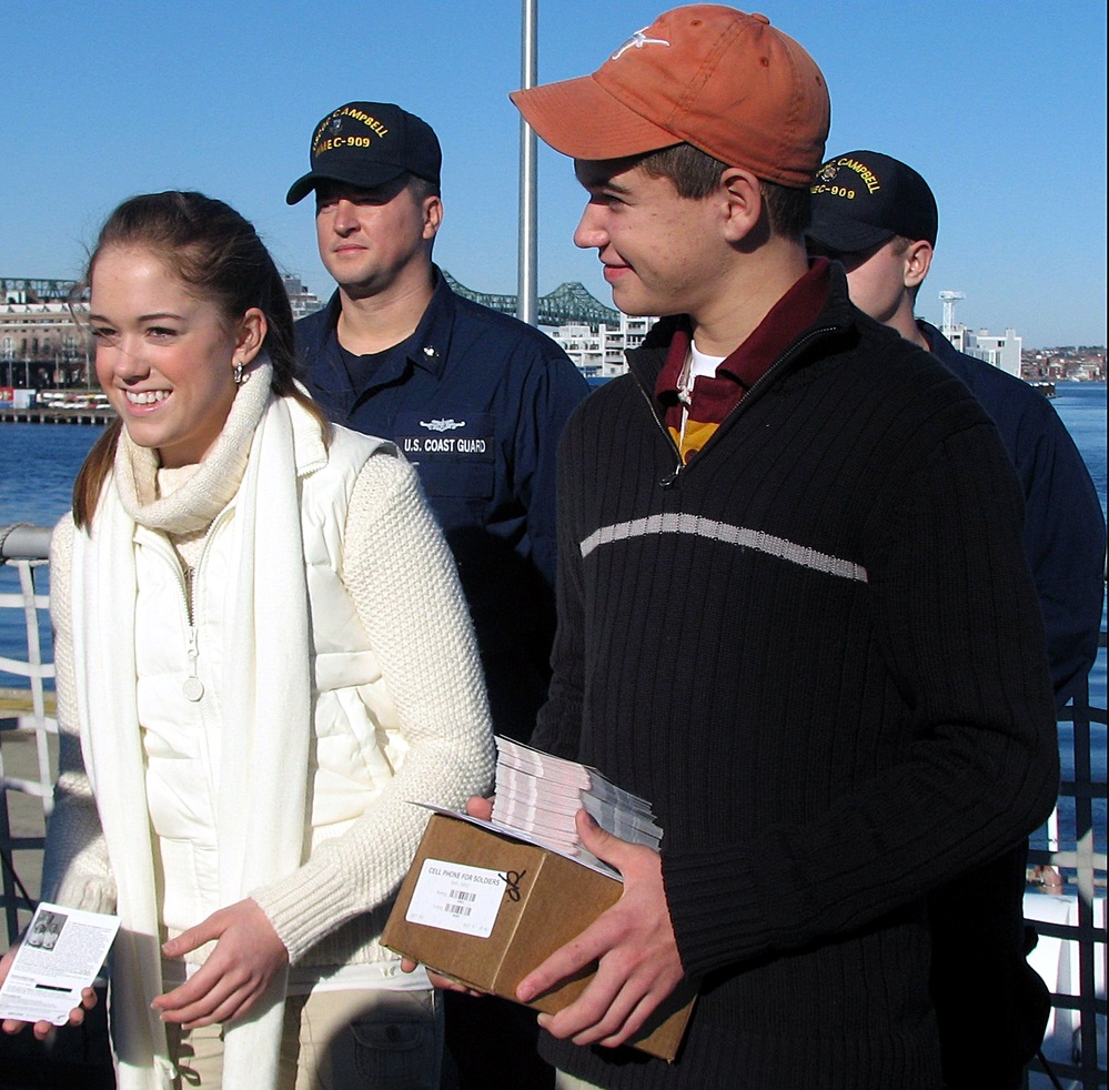 Massachusetts Teens Donate Phone Cards to Coast Guard