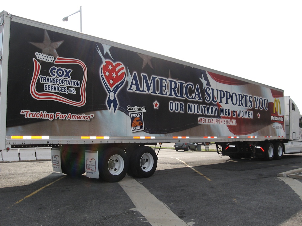 Tractor-Trailer Emblazoned with &quot;America Supports You&quot; Logo Featured at D.C. United Armed Forces Appreciation Day