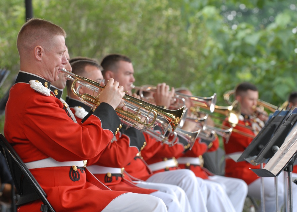 Marine Band Performs Patriotic Finale at National Anthem Project on Flag Day