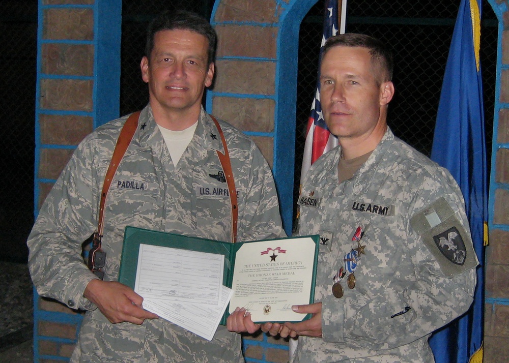 Air Force General Honors Army Colonel for Mentoring Afghan Air Corps