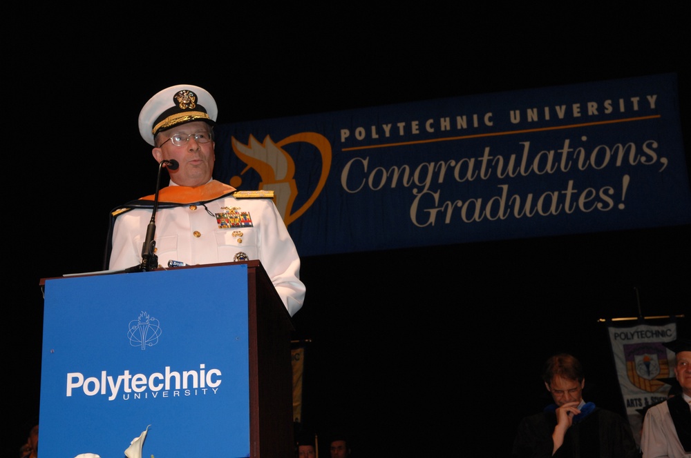 Navy Vice Chairman Accepts Honorary Degree at Polytechnic University Graduation