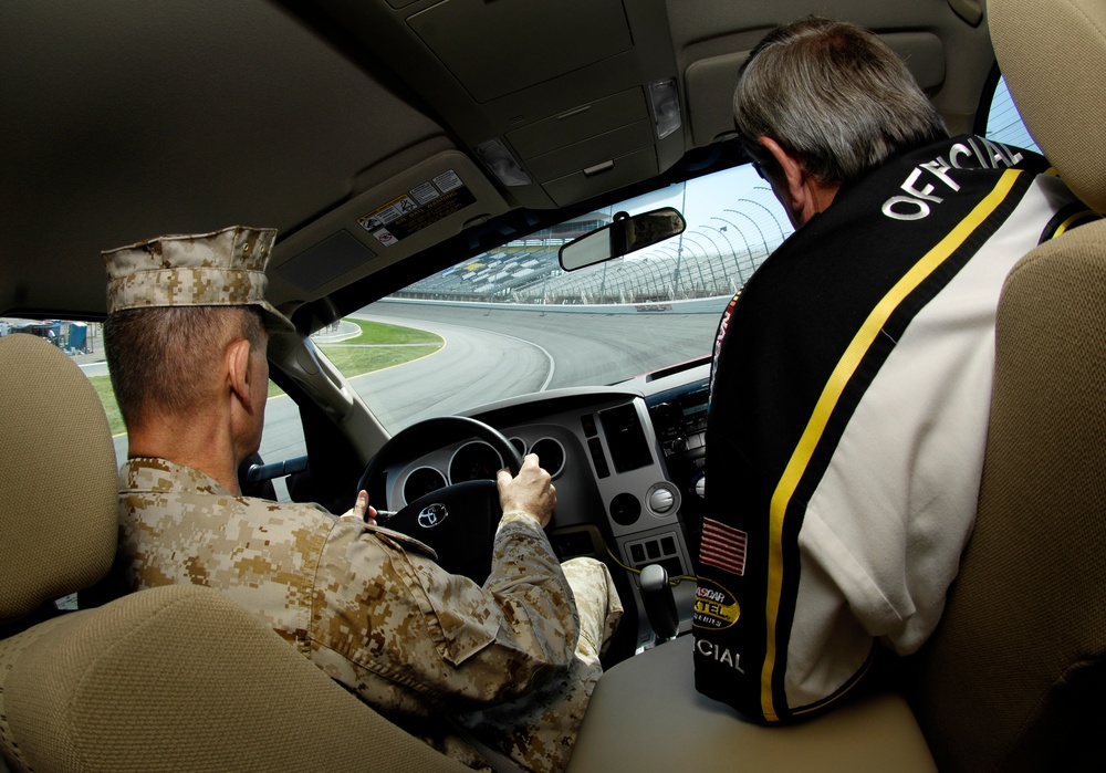 U.S. Marine General Drives Pace Car at NASCAR Event to Honor Troops