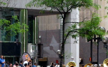 Indiana National Guard Band Entertains Indy 500 Parade Crowd