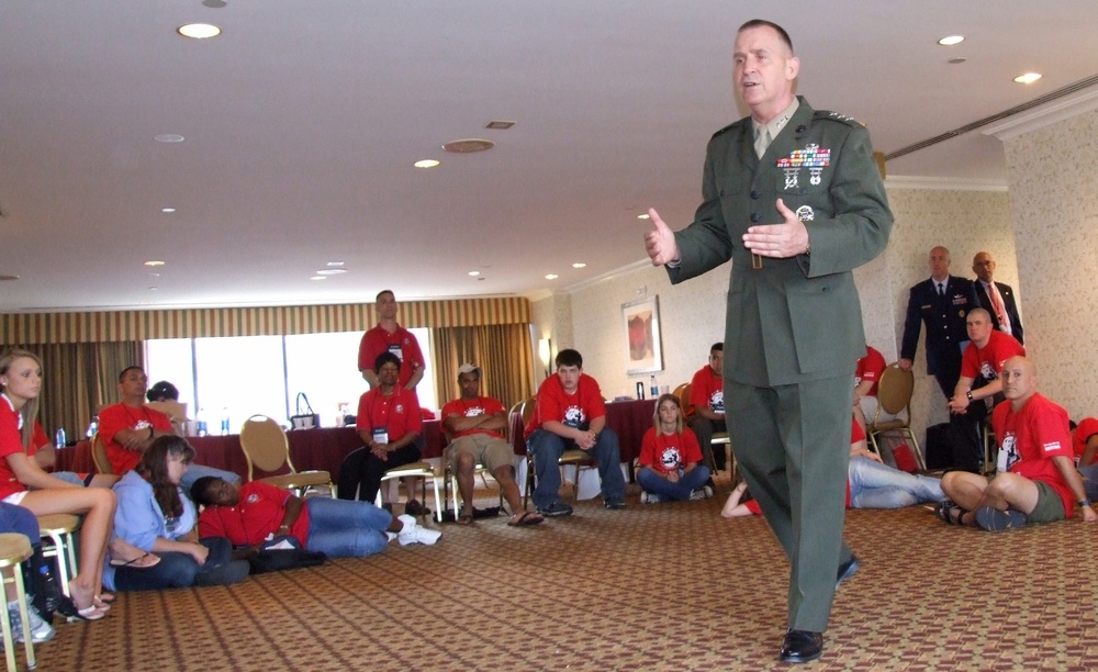 Marine General Comforts Young Survivors at Annual Grief Camp