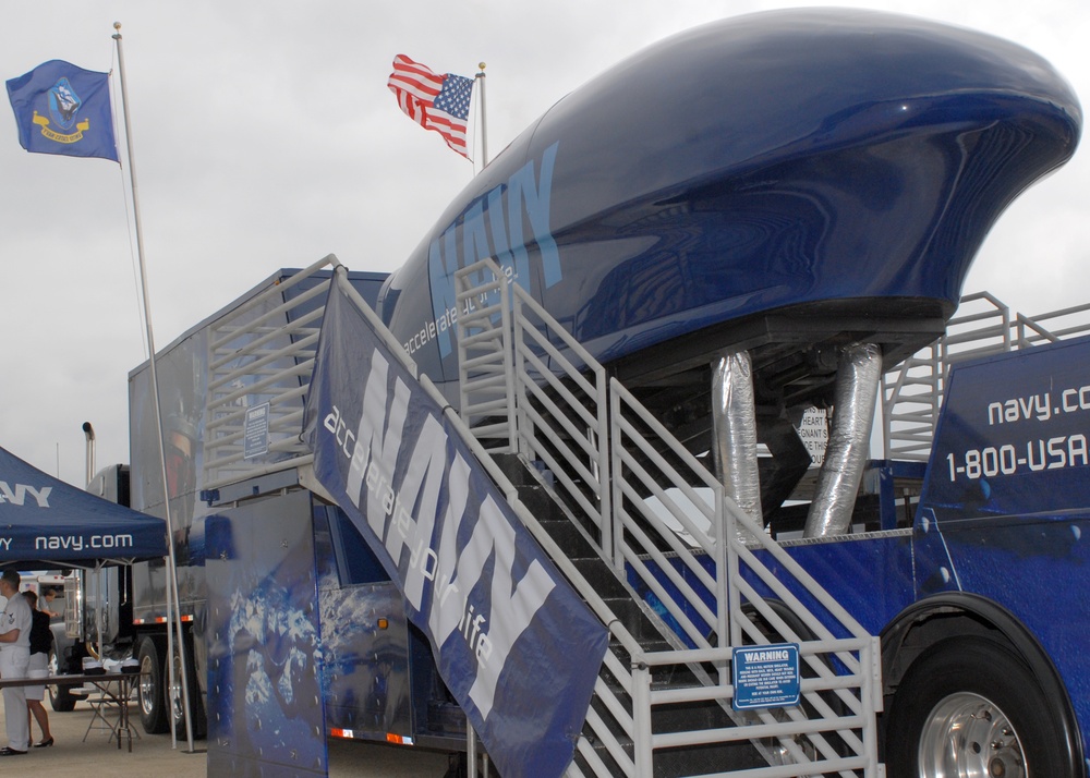 Navy F-18 Flight Simulator Draws Crowds at Joint Service Open House