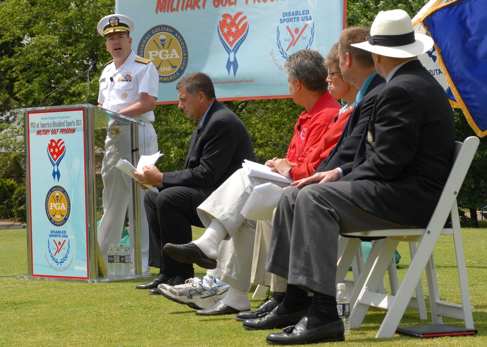 Navy Rear Admiral Addresses Military Golf Program Launch