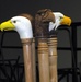 Wounded Troops Receive Intricately Carved Eagle Canes