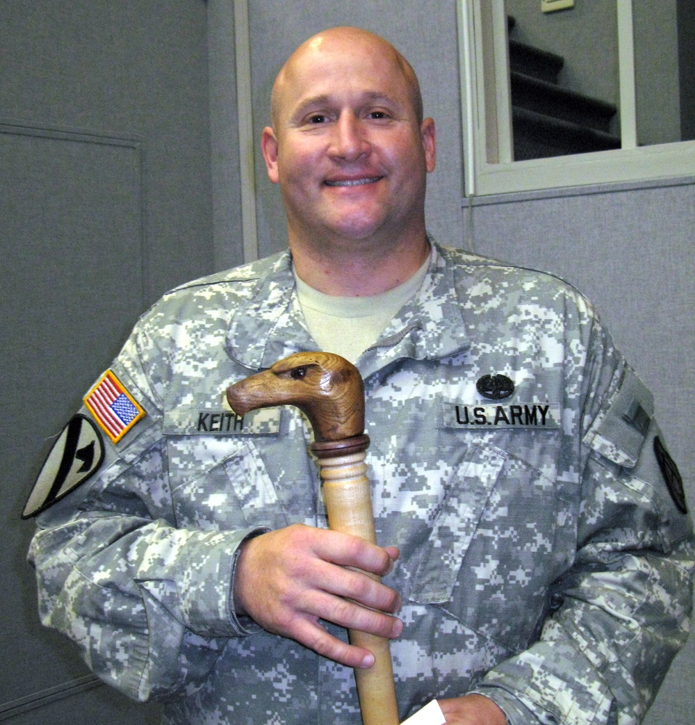 Wounded Warrior Receives Personalized Cane Through Eagle Cane Project
