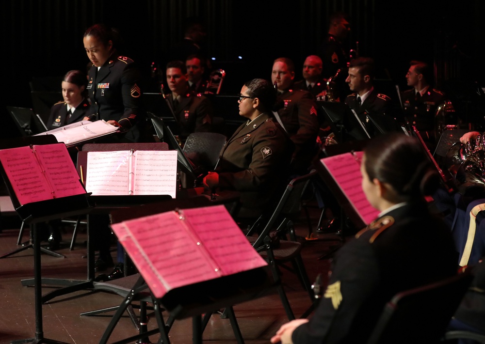 100th Army Band performs at the City of Morganton Municipal Auditorium