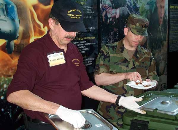 DoD Food Technologist and Army Veterinary Liaison Sample New MRE Entrée