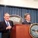Rumsfeld and Wolfowitz Share Lighthearted Moment at Pentagon Briefing