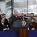 Rumsfeld Presides Over Christening of USS Ronald Reagan