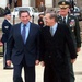 Rumsfeld, Wolfowitz and Shelton Attend Wolfowitz's Pentagon Welcoming Ceremony