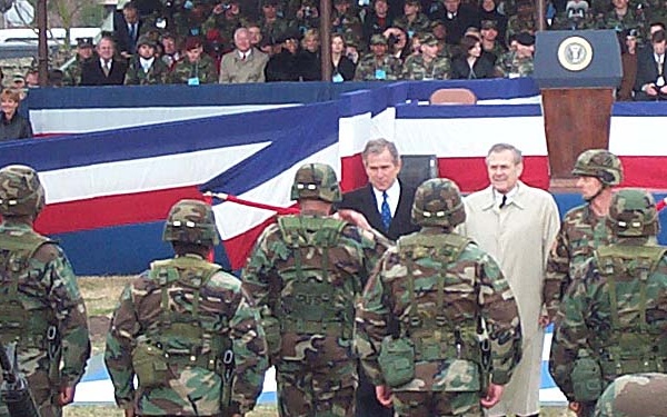 Bush Visits Troops at Fort Stewart, Ga.