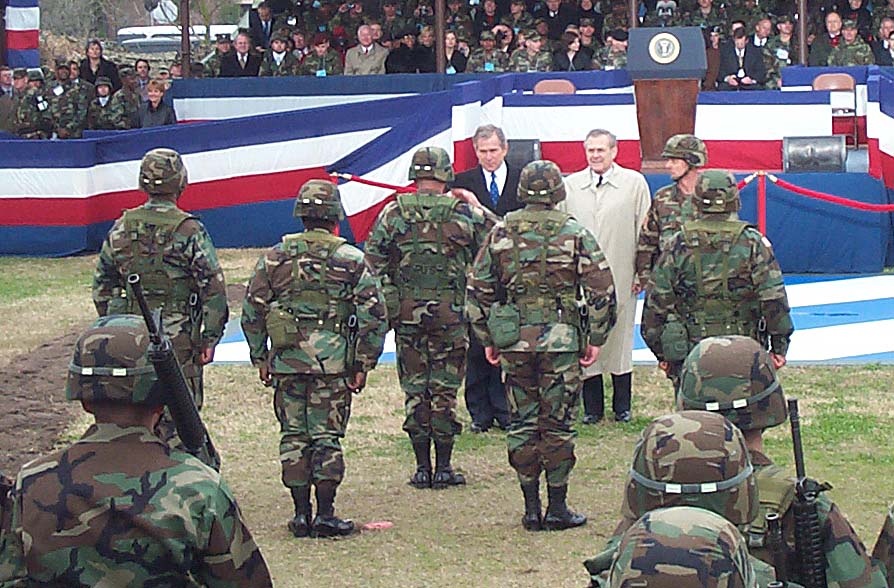 Bush Visits Troops at Fort Stewart, Ga.