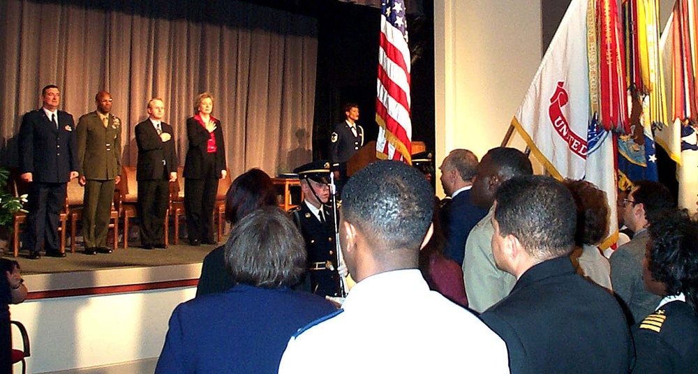 National Anthem Sung at Defense Department Event