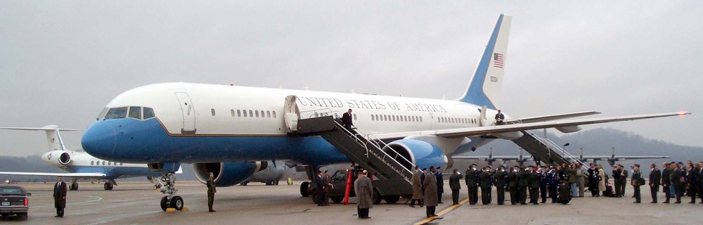 President Bush Arrives in West Virginia for Valentine's Day Visit