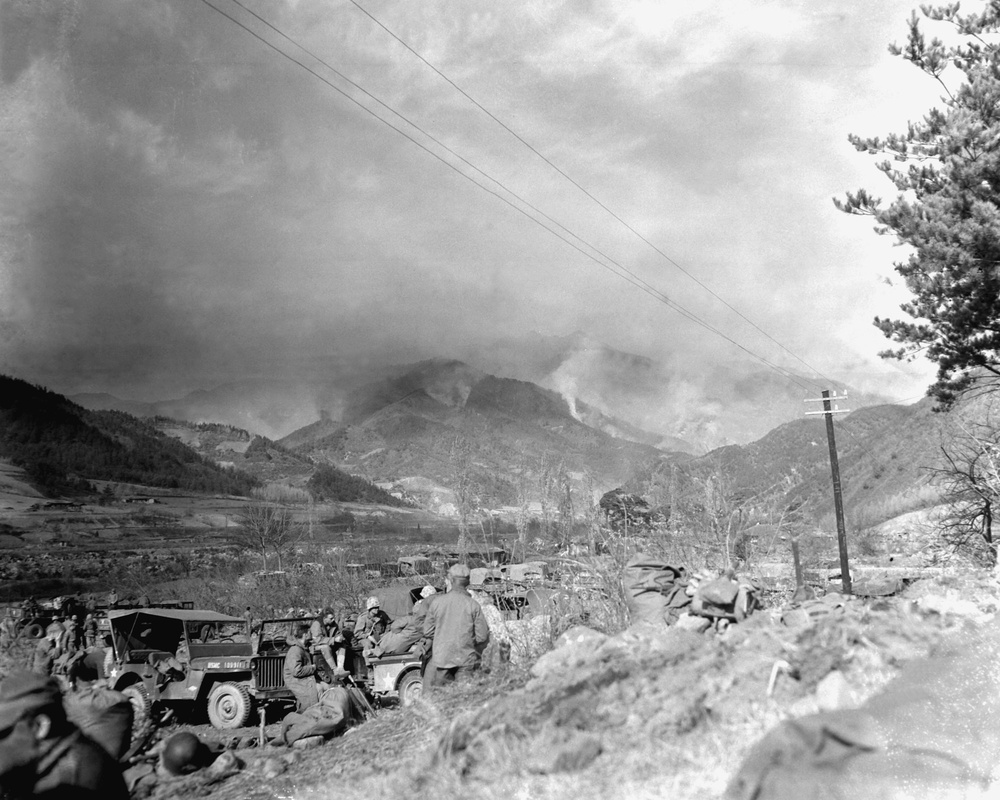 Marines Battle Through Snowy Korean Terrain Toward Chosin Reservoir