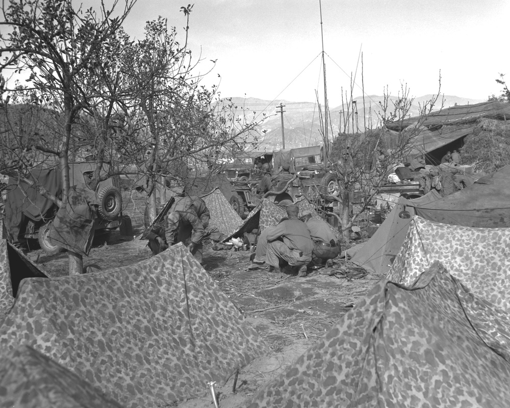 Marines Establish Command Post in Chosin Reservoir Hills Ahead of Chinese Intervention