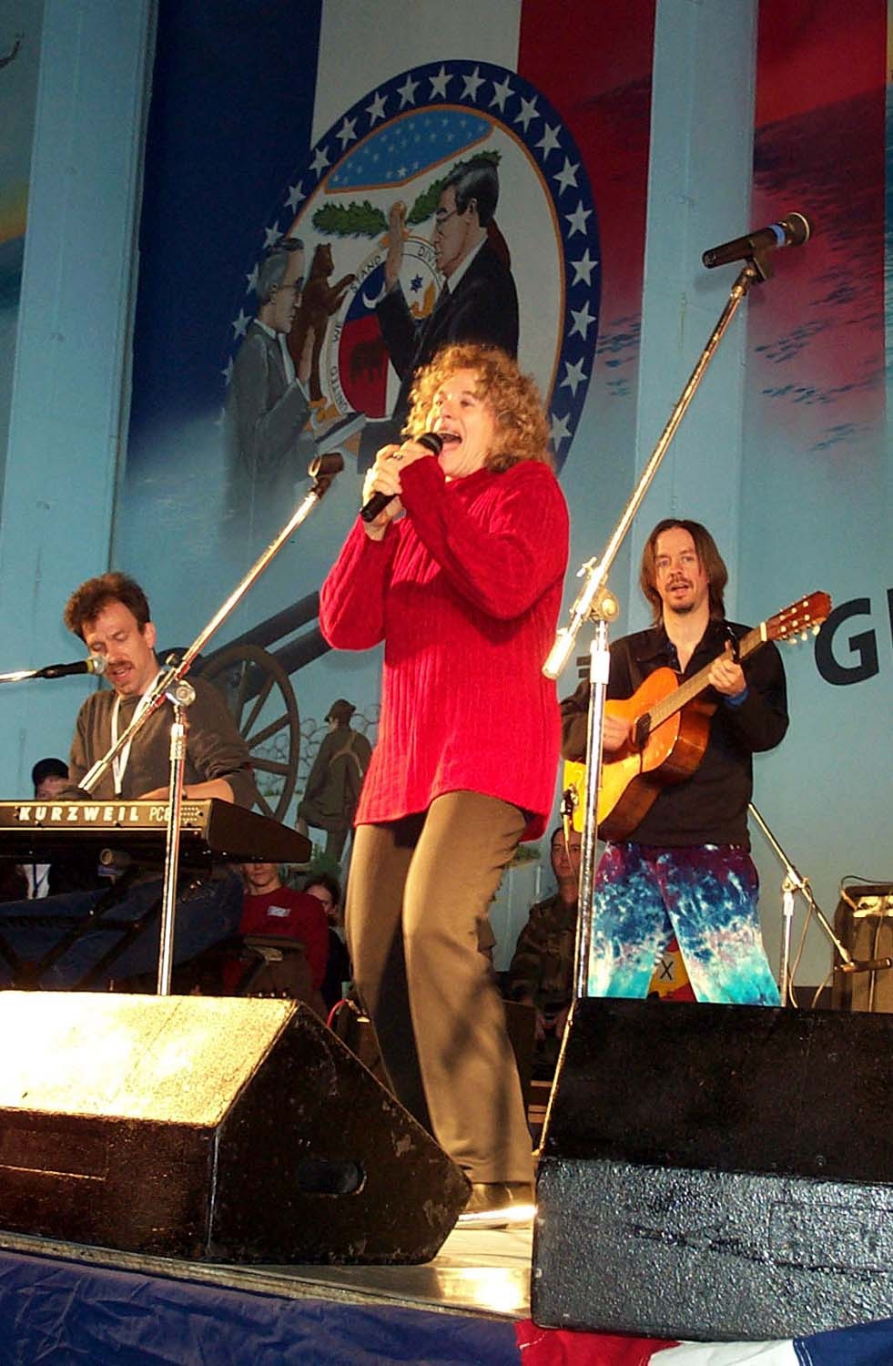 Carole King Performs for Troops Aboard USS Harry S. Truman