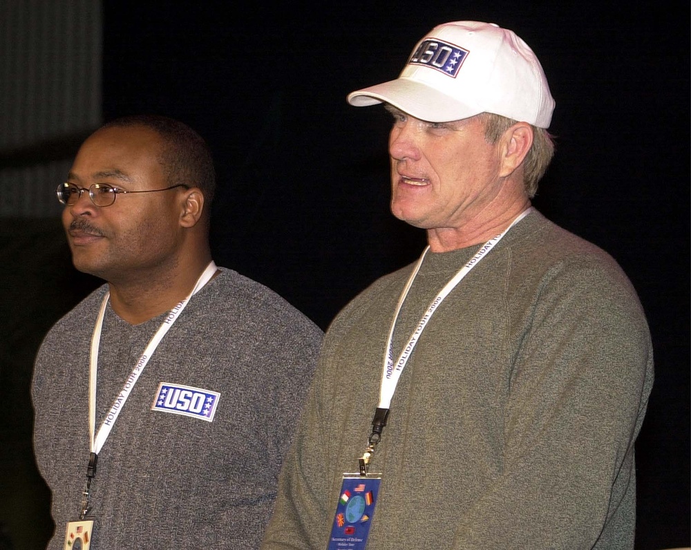 Steelers' Bradshaw, Bears' Singletary Entertain Troops at Ramstein Air Base