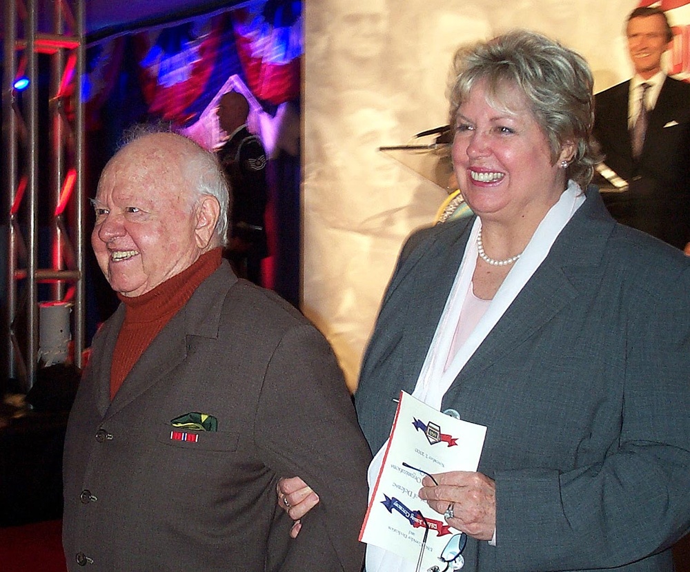Veteran Actor Mickey Rooney Attends USO Exhibit at Pentagon