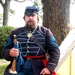 Civil War Reenactor Sounds Bugle at Arlington National Cemetery