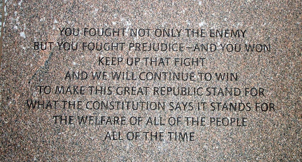 Truman's Words Etched in Granite at Japanese American Memorial