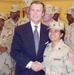 Defense Secretary Meets with Army Finance NCO in Qatar