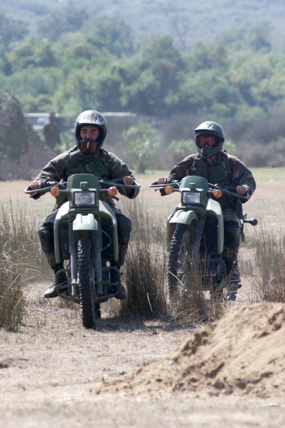 Marines Return to Command Post During Exercise in Tunisia