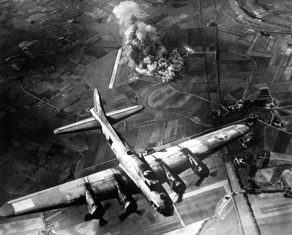 B-17 Bomber Strikes Marienburg in 1943 Raid