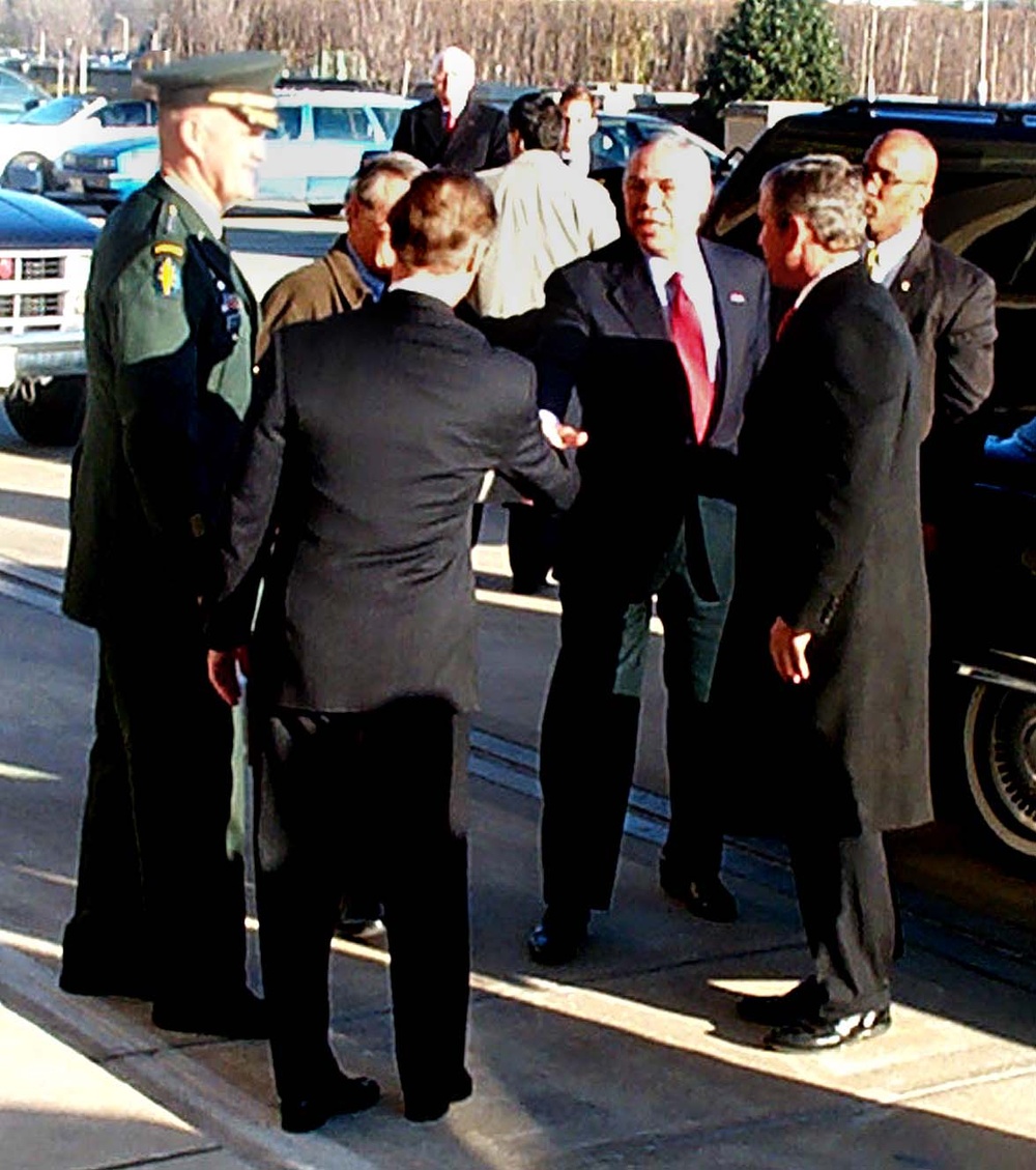 Bush's Foreign Affairs Team Visits Pentagon for Briefings