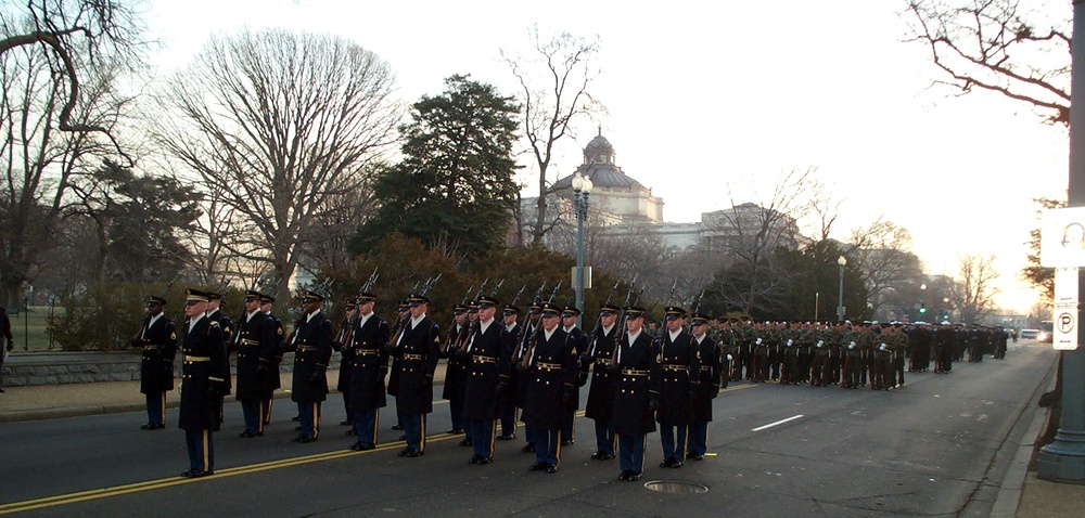 U.S. Army 3rd Infantry Soldiers Rehearse for Inaugural Parade