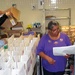Airman Discusses Lunch Menu with Kitchen Manager at Andrews Air Force Base
