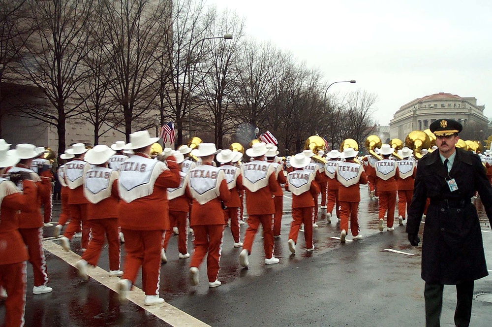 Army Officer Oversees University of Texas Band in Inaugural Parade