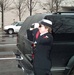 Naval Reserve Petty Officer Watches Bush Inauguration