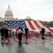 Sailors March with Massive American Flag in Inaugural Parade