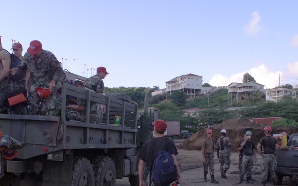 U.S. Forces Collaborate to Build School in Grenada During New Horizons 2000 Exercise