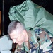 Soldier Prepares for Bosnia Deployment at Fort Dix