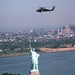 UH-60 Helicopter from 498th Medical Company Flies Over Statue of Liberty en Route to Bosnia