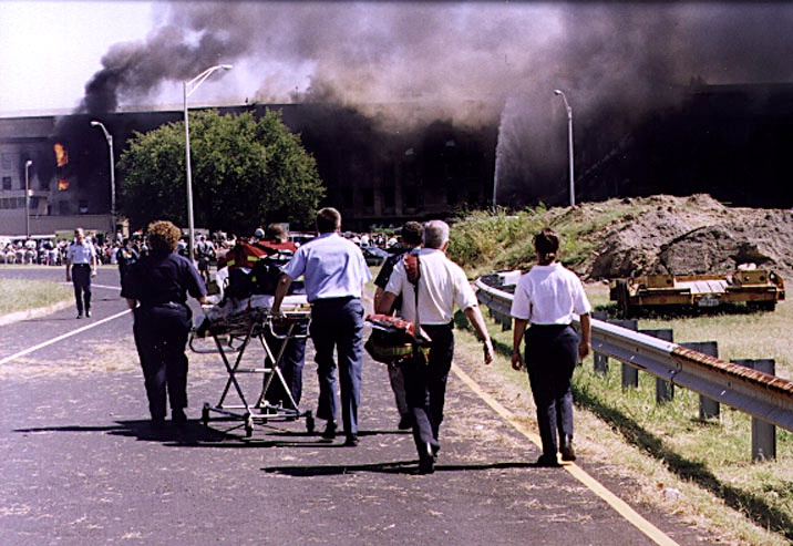 Military Medical Personnel Rush to Aid Victims at the Pentagon on 9/11