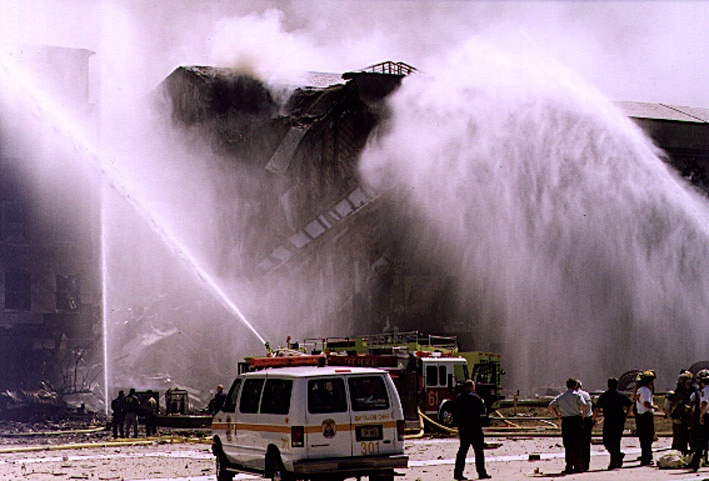 Firefighters Respond to Plane Crash at Pentagon on 9/11
