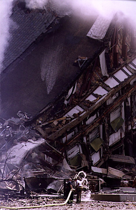 Firefighters Respond to Plane Crash at Pentagon on 9/11