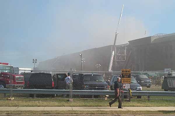 Pentagon Cordoned Off After 9/11 Attack