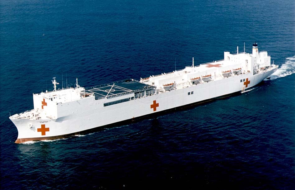 Navy Hospital Ship USNS Comfort Deploys to Support NYC After 9/11 Attacks