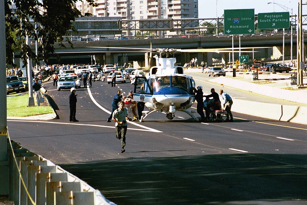 Medical Evacuation Helicopter Responds to 9/11 Attack on Pentagon