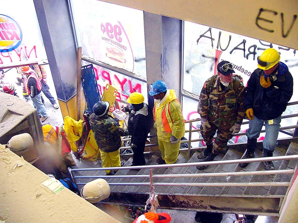 Airman Helps Move Supplies to Church Near Ground Zero After 9/11 Attacks